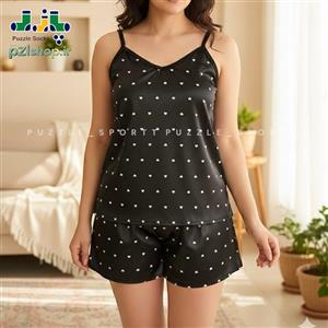 ست سایز بزرگ‌ زنانه بندی شورتک ساتن HANA
