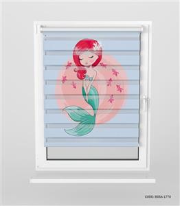 پرده شید اتاق کودک دخترانه طرح پری دریایی مدل Pink Mermaid