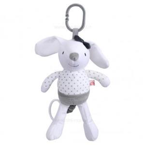 آویز کریر نخ کشی طرح خرگوش دختر رنگ طوسی بیبی فان baby fun