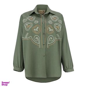 مانتو زنانه السانا مدل آتینا کد 226810 رنگ سبز