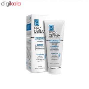 کرم مرطوب کننده دست و ناخن پرودرما سری Hydravest مدل Intense حجم 40 میلی لیتر YZG