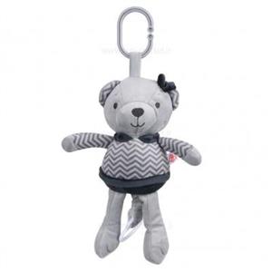 آویز کریر نخ کشی طرح خرس رنگ طوسی بیبی فان babyfun