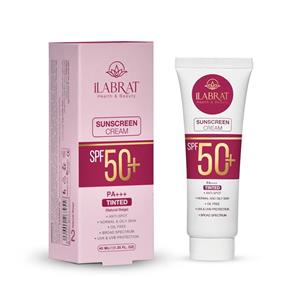 کرم ضدآفتاب ضدلک رنگی ایلابرت (بژ طبیعی)  SPF50
