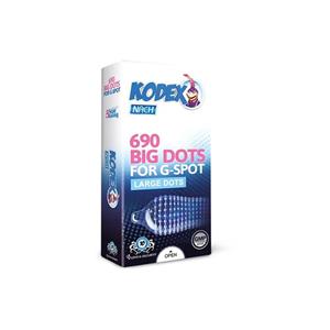 کاندوم خاردار ناچ کدکس مدل BIG DOTS بسته 10 عددی