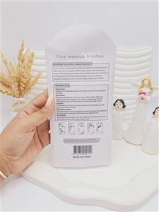 ست براش 5 تیکه کرومی مدل فانتری (رنگ آبی) کد 0154