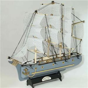 ماکت کشتی چوبی ۴۰ سانتی متری طوسی