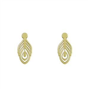 گوشواره طلا مدل پر طاووس  کد GA10434 