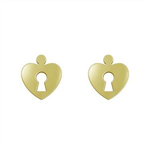 گوشواره طلا مدل  قفل قلب کد GA11265 