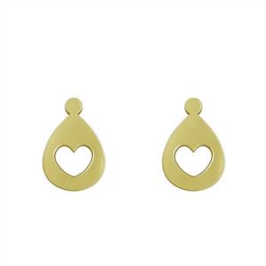 گوشواره طلا مدل قلب کد GA14245 