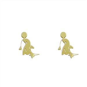 گوشواره طلا مدل دلفین کد GA14431 
