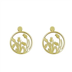 گوشواره طلا مدل دشت لاله کد GA12988 