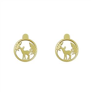 گوشواره طلا مدل آهو کد GA13004 