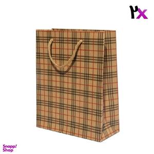 ساک هدیه طرح چهارخونه کد 006 به همراه یک عدد رایگان