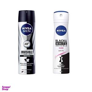 اسپری بدن مردانه نیوآ (Nivea) مدل Invisible Black & White حجم 150 میلی‌لیتر  اسپری بدن زنانه مدل Invisible Black & White