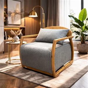 مبل راحتی تک نفره گالری چوب آشنایی مدل Khod-Roma مجموعه دو عددی