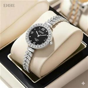 ساعت زنانه EHHE مدل کوارتز بند استیل قفل دستبندی کد2752
