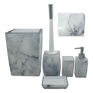 ست سرویس بهداشتی 6 پارچه لیمون مدل clasic marbel کن مدل 407478