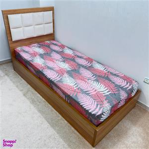 ملحفه ناتوسا مدل کش دار سرخس یک نفره سایز 90×200 سانتی متر