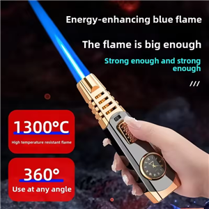 فندک اتمی Torch Lighter به همراه ساعت (تک شعله/بلند) اورجینال