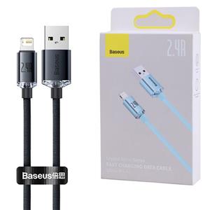 کابل لایتنینگ فست شارژ 2.4 آمپر باسئوس Crystal Shine CAJY00010 طول 2 متر