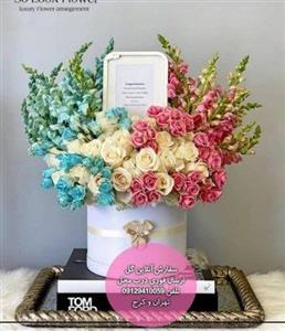 باکس گل و عروسک برای قدم نو رسیده