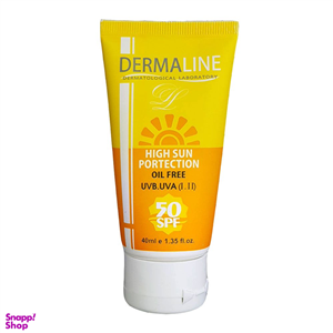 ضد آفتاب اس پی اف-50 درمالاین (Dermaline) فاقد چربی وزن 40 گرم