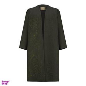 مانتو زنانه السانا مدل تینوش کد 216253 رنگ سبز زیتونی