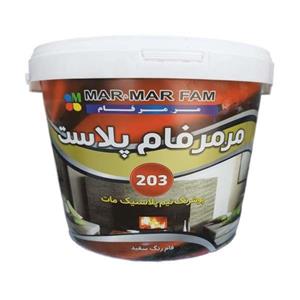 رنگ نیم پلاستیک کرم استخوانی مات مرمرفام کد 203 وزن 12 کیلوگرم