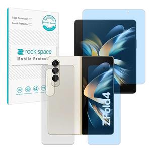 گلس صفحه نمایش و پشت گوشی سامسونگ Galaxy Z Fold4 مدل نانو هیدروژل آنتی بلو برند راک اسپیس کد LSS
