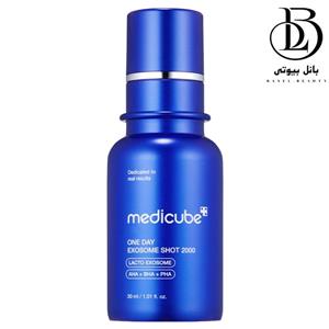 سرم یک روزه حذف منافذ باز و  کنترل منافذ و لایه بردار One Day Exosome Shot 2000 مدی کیوب Medicube One Day Exosome Shot Pore Ampoule 2000