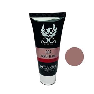 پلی ژل کاشت ناخن کوکو مدل 002 حجم 60 میلی لیتر رنگ هلویی