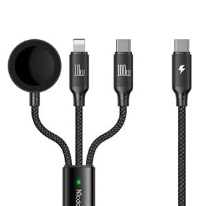 کابل تبدیل USB-C به میکرو اپل واچ-لایتنینگ-USB-C مک دودو مدل ca-4940 طول 1.2 متر