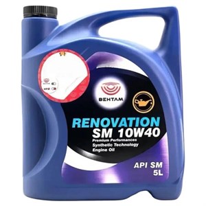 روغن موتور بهتام رنوویشن 10W40پنج لیتری سطح کیفیSL (پس کرایه)
