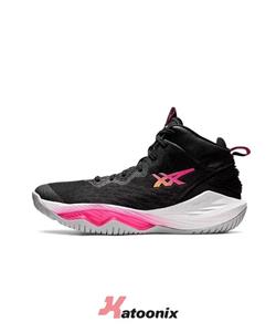 کتونی والیبالی اسیکس نوا سرج 2 مشکی صورتی Asics Nova Surge 2 Black Pink Glow