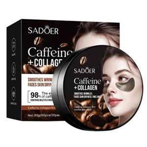 پچ و ماسک زیر چشم سادور مدل کلاژن و کافئین مناسب برای انواع پوست وزن 80 گرم بسته 60 عددی