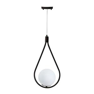آویز فلزی چشمه نور 1 شعله R1236 بدنه مشکی سفید