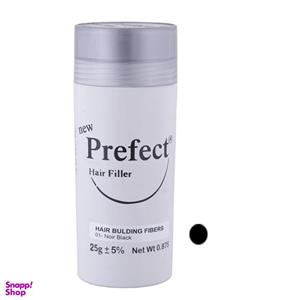 پودر پرپشت کننده مو پرفکت هیر فیلر کد 01 وزن 25 گرم رنگ مشکی تیره