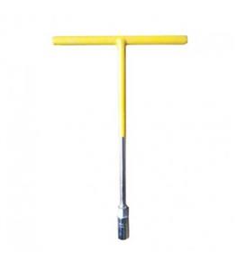 آچار بکس دسته دار تی سایز 10 صلیبی T هلبرو HEL-BRO مدل دسته زرد