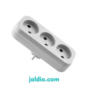 شهاب پریز سه خانه بدون ارت با دو شاخه پارت الکتریک کد 2200