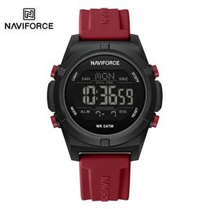 ساعت مچی مردانه دیجیتال نیوی فورس NAVIFORCE مدل Nf7127 بند قرمز