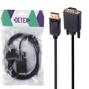 کابل تبدیل Display به VGA دیتکس پلاس  Detex طول 1.8 متر