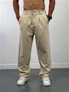 شلوار  پارچه ای مازراتی مردانه کرم 233702