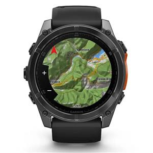 ساعت هوشمند 47 میلی‌متری گارمین مدل Fenix 8 Amoled با بند سیلیکونی 