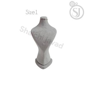 مانکن جواهرات مخمل (طرح قلبی) خاکستری 101