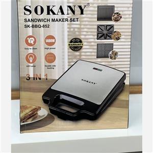 ساندویچ ساز 3 کاره سوکانی مدل SK-BBQ-852 (کدf) 