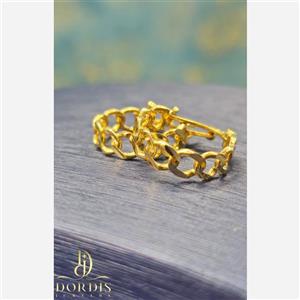 گوشواره طلا 18 عیار حلقه ای کارتیه  