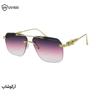 عینک آفتابی کروم هارتز با طراحی فریملس، رنگ طلایی، شکل چندضلعی و عدسی آبی سایه روشن مدل 17559