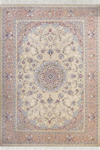 فرش بهشتی تبریز 1500 شانه کلکسیون شاهان کد 1524 زمینه بژ (برجسته)