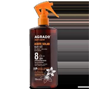 روغن برنزه کننده agrado اورجینال اسپانیایی spf8