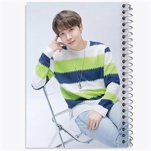 دفتر زبان دو خط 100 برگ خندالو طرح جی هوپ J Hope گروه بی تی اس BTS